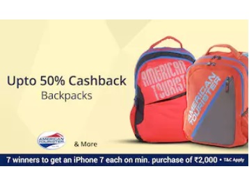 Big Cashback Sale - Wildcrafts Backpacks at 46%Off + Extra 40%Cashback Big Cashback Sale - Wildcrafts Backpacks at 46%Off + Extra 40%Cashback discount offer