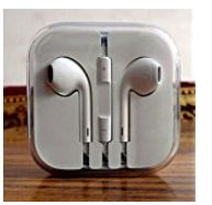 Iphone compatible 3.5 MM Stereo Earphone handsfree for Android/iOS Phones (White)