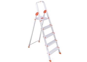Best Price - Bathla Ultra-Stable 4-Step Foldable Aluminium Ladder 173cm (5.7 ft.) 