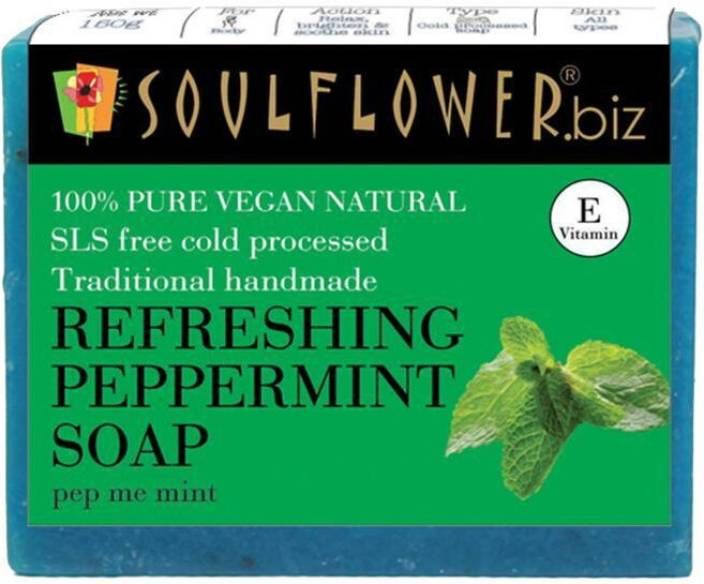 Soulflower Refreshing Peppermint soap (150 g) at Just Rs. 149