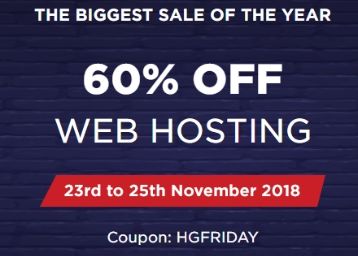 Biggest Sale of the Year:- Flat 60% Off on Web Hosting [ Apply Code - HGFRIDAY ]