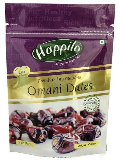Happilo Premium International Omani Dates, 250g (Pack of 2) on 15% OFF