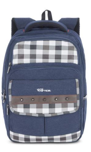 The Vertical Camper Polyester 17 Ltrs Navy School Backpack on 78% OFF