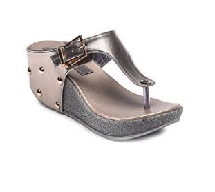 Bruno Manetti Women Faux Leather Gunmetal Wedges on 95% OFF