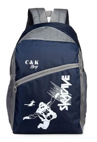 Chris & Kate Polyester 30 LTR Blue School Backpack on 62% off