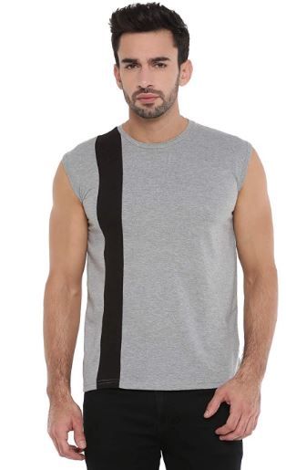Flat 78% off SAYITLOUD Solid Men Round Neck Vest