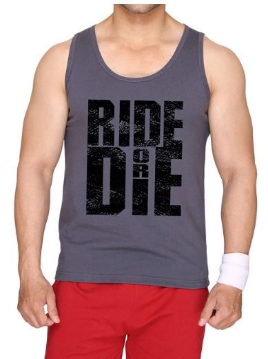 Flat 72% off on SAYITLOUD Ride Or Die Grey Color Vest