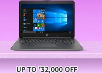Offers On Top Brand Laptops Up To Rs.32000 Off + 10% SBI Discount