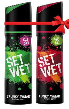 Set Wet Perfume, 120ml (Spunky and Funky Avatar, Pack of 2) at Rs. 220