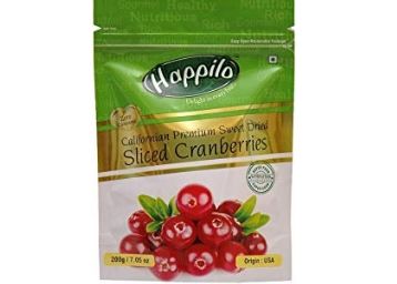 Flat 50% Off: Happilo Premium Californian Dried and Sweet Sliced Cranberries, 200g