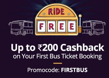 Get Up To Rs.200 Cashback on Your First Bus Bookings 