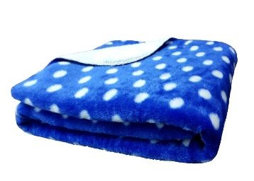 Flat 74% off on Brandonn Polka Wrapping Sheet Cum Baby Blanket for Babies (Royal Blue, 75cmx98cm)