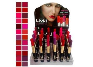 Make Line Nyn Matte Waterproof Lipsticks - Pack of 24 At Rs.368