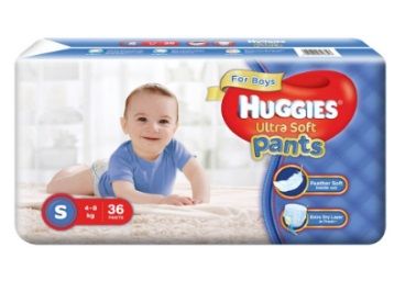 Apply Rs.175 Coupon - Huggies Ultra Soft Pants Diapers for Boys, Small (Pack of 36)