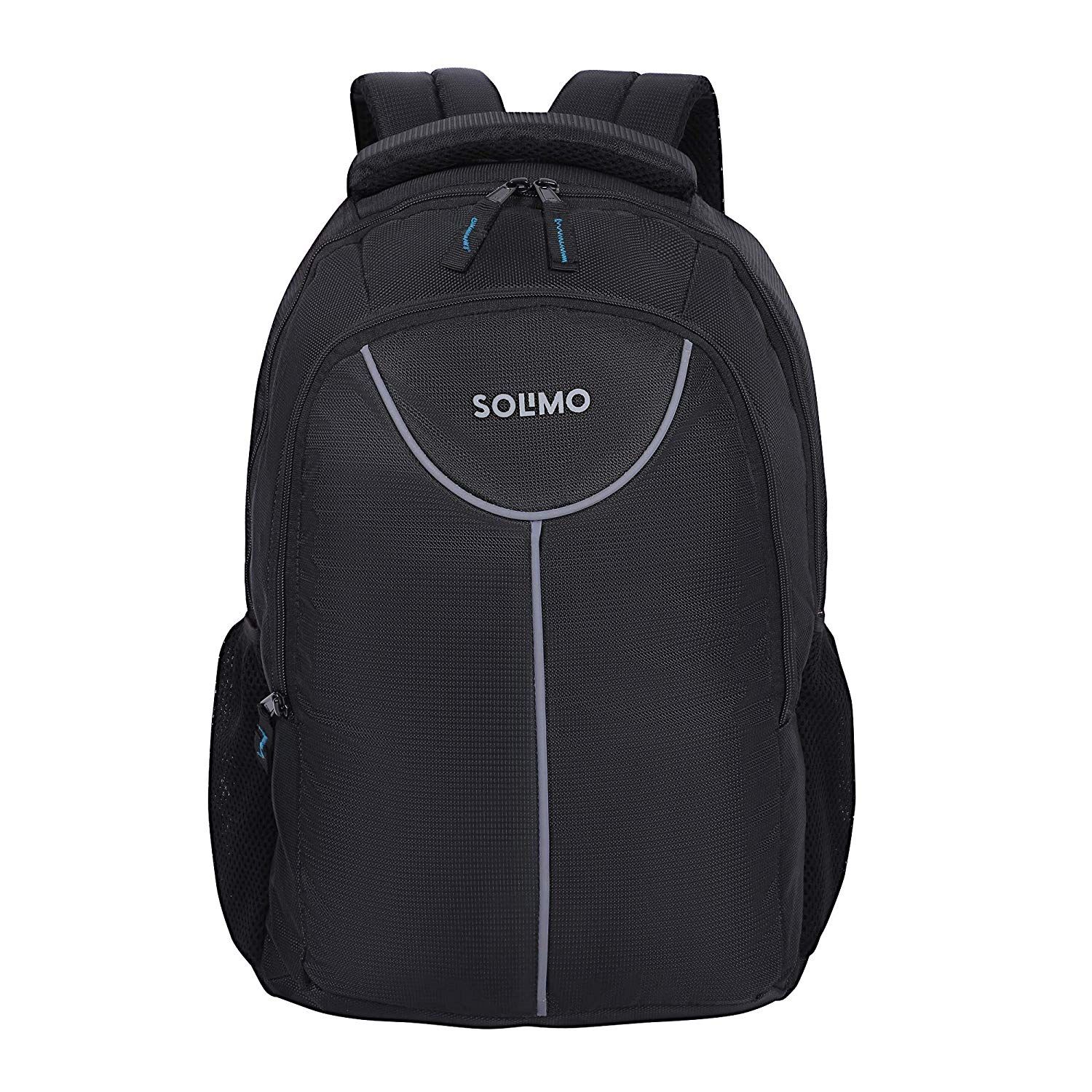 Amazon Brand - Solimo Laptop Backpack for 15.6-inch Laptops (27 litres, Black)