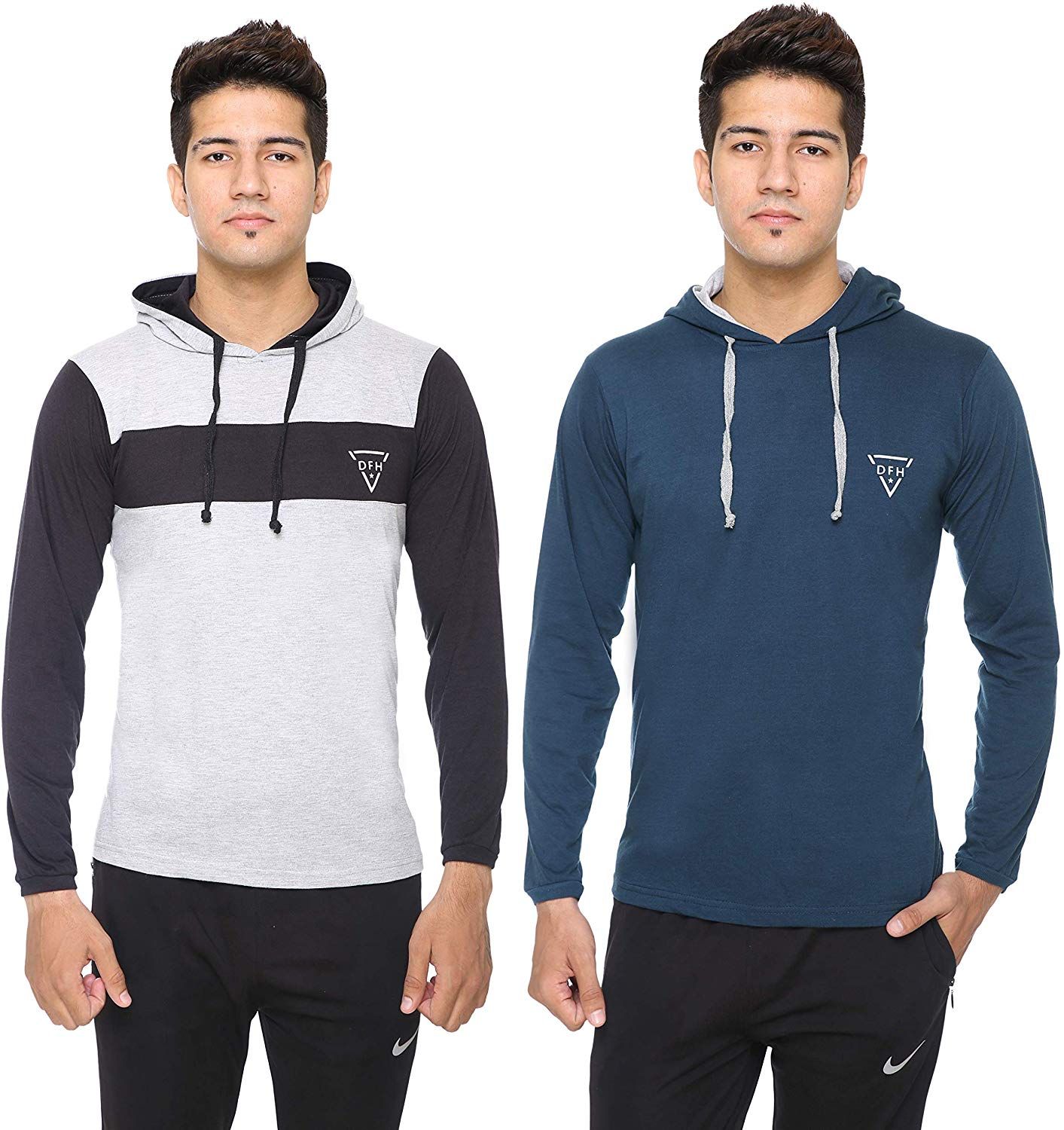 DFH Men Hooded T-Shirt (Pack of 2)