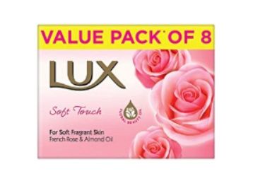 LUX Almond Oil Soap Bar, 150 g (Pack of 8) at Rs.213 + Free Shipping