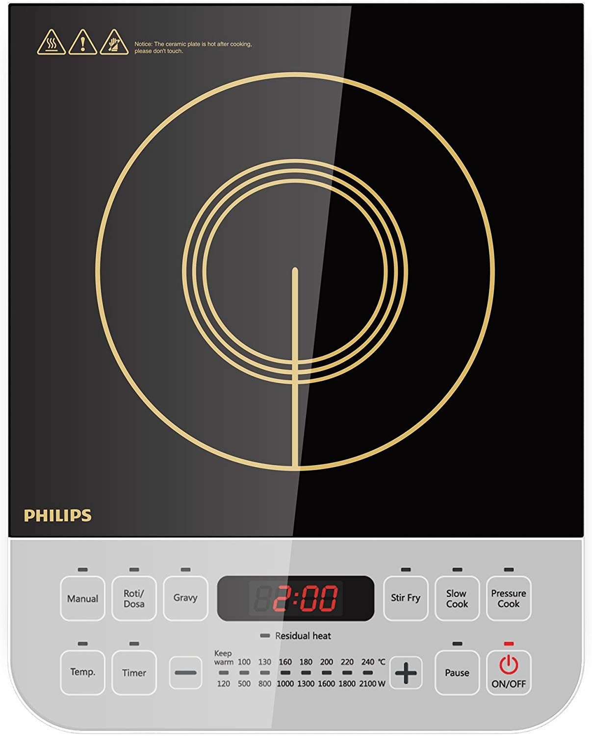 Philips Viva Collection HD4928/01 2100-Watt Induction Cooktop 