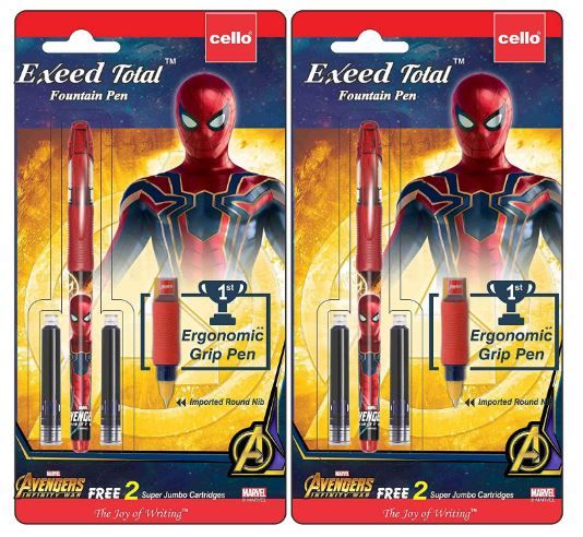 Cello Exeed Total Spiderman Fountain Pen -2 pen Combo at Rs.114