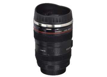 Shoptoshop Camera Lens Shaped Coffee Mug with Lid, 400 Ml, Black at Rs. 278
