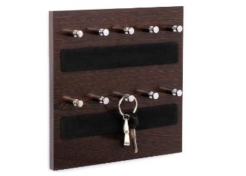 Bluewud Regis Keyhold -Wall Mounted Key Chain Hanging Board / Box - Skywood Wenge Small\ - Ideal For Diwali Gift at Rs. 579