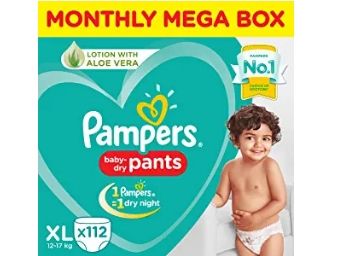 31% Off On Pampers New Diapers Pants, X-Large (112 Count) at Rs. 1457