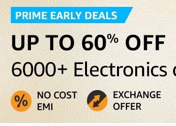 Up to 60% off | Electronics & accessories + Bank Offer