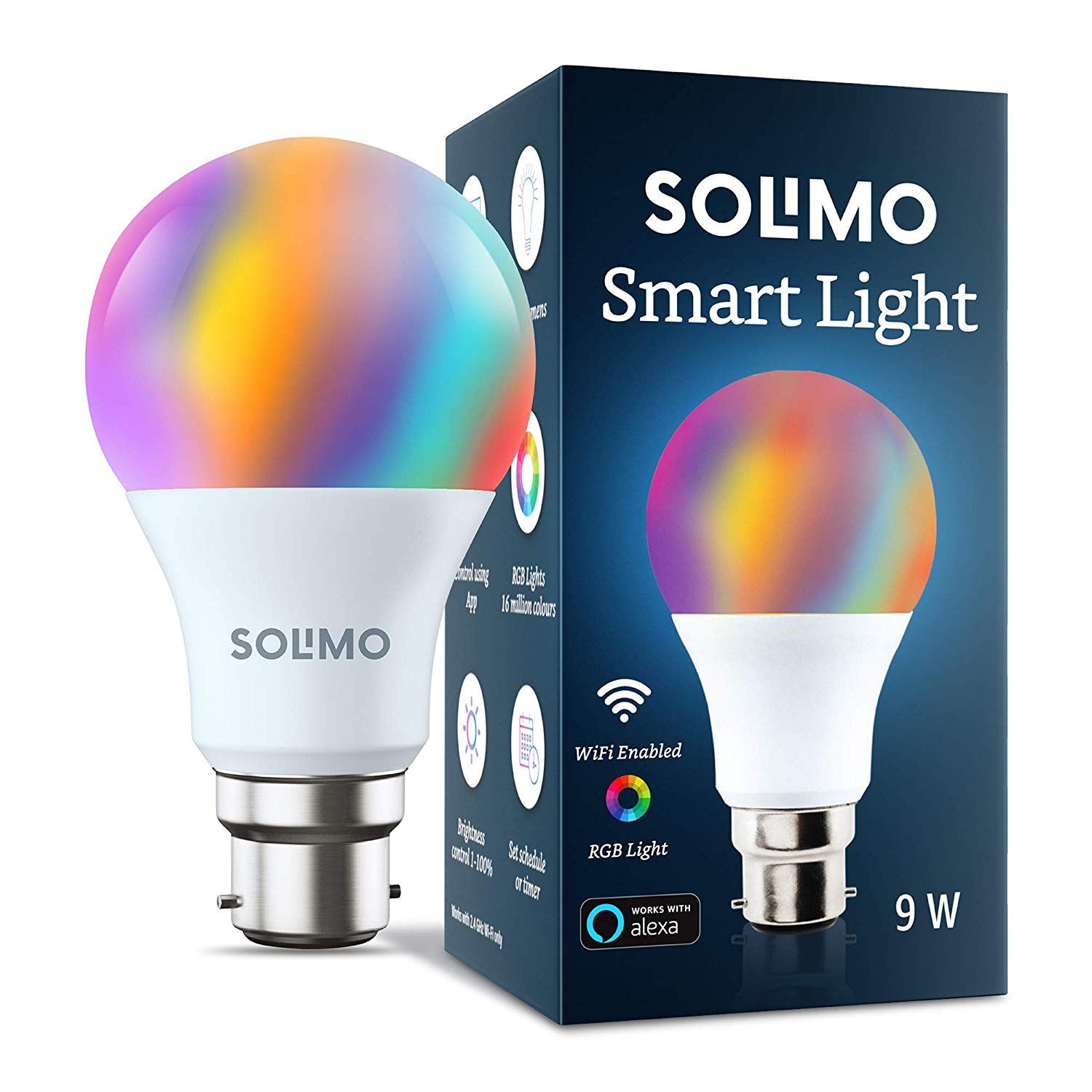 Amazon Brand - Solimo Smart LED Light, 9W