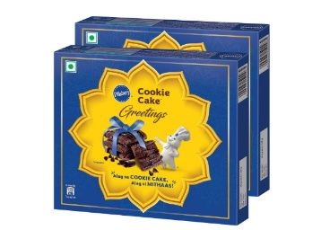 Min. 50% off on Pillsbury Cookie Cake - Greetings Gift Pack, Pack of 2, 240g at Rs. 150