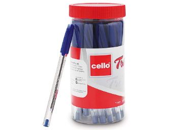 5% Coupon Off - Cello Trimate Ball Pen - 25 pens Jar (Blue) at Rs. 94