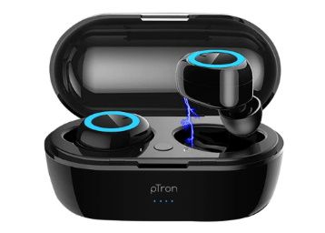 pTron Bassbuds in-Ear True Wireless Bluetooth Headphones (TWS) with Mic - (Black) at Rs. 999