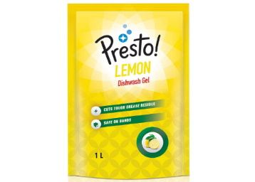 Amazon Brand - Presto! Dishwash Gel Refill, Lemon - 1 L at Rs. 119