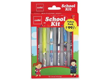 Apply 5% Coupon - Cello School Kit Pen Set - Pack of 6 (Multicolor) at Rs. 