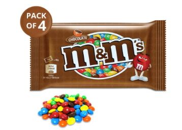 Flat 39% off on M&M’s Milk Chocolate Candies, 45g (Pack of 4) at Rs. 184
