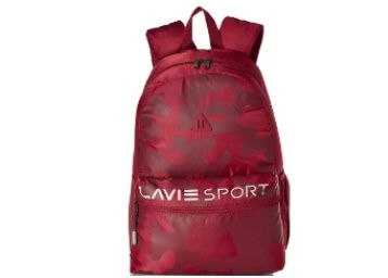 Flat 76% off on Lavie Sport 24 Ltrs Red Casual Backpack at Rs. 599