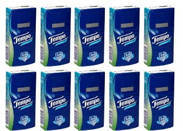 Tempo Protect Handkerchief 4 Ply Single Pocket Pack - (Pack of 10) at Rs. 99