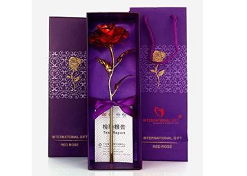 Flat 80% off on International Gift Valentine Gift Red Rose 25 Cm With Beautiful Gift Box And Carry Bag at Rs. 280