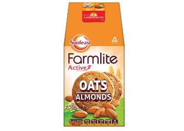 Sunfeast Farmlite Digestive Oats with Almonds Biscuits, 150gm at Rs. 38