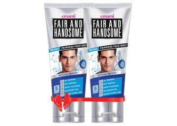 Flat 50% off - Fair and Handsome Instant Fairness Face Wash, 100g Pack Of 2, 100 g at Rs. 100