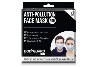 BodyGuard Dust and Anti Pollution Face Mask with N95 + PM2.5 for Men and Women - Medium at Rs. 299