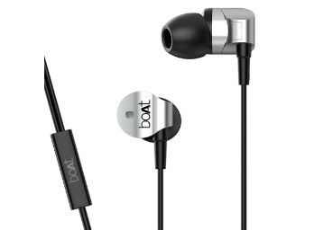 boAt BassHeads 132 Wired Earphones with HD Sound, in-line mic & Tangle Free Cable with 3.5mm Straight Jack at Rs. 299 [ Sale At 6 PM ]