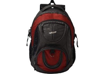 F Gear Axe 31 Liters Laptop Backpack with Rain Cover (Melange Grey, Red) At Rs.549