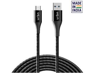 URBN Micro USB 3 Amp Fast Charging Data and Sync Cable Extra Tough Quick Charge 18W Compatible (4 Feet) at Rs. 175