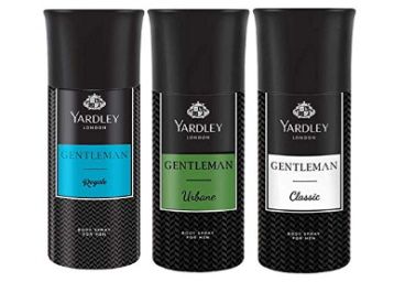 Yardley London Gentleman Range Deo Body Spray Tripack (Classic + Urbane + Royale) for Men, 150ml Each (Pack of 3) At Just Rs. 275