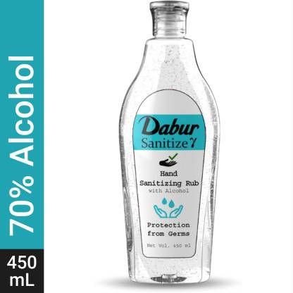 30% Off : Dabur Hand Sanitizing Rub Hand Sanitizer Bottle (450 ml) at Rs. 157