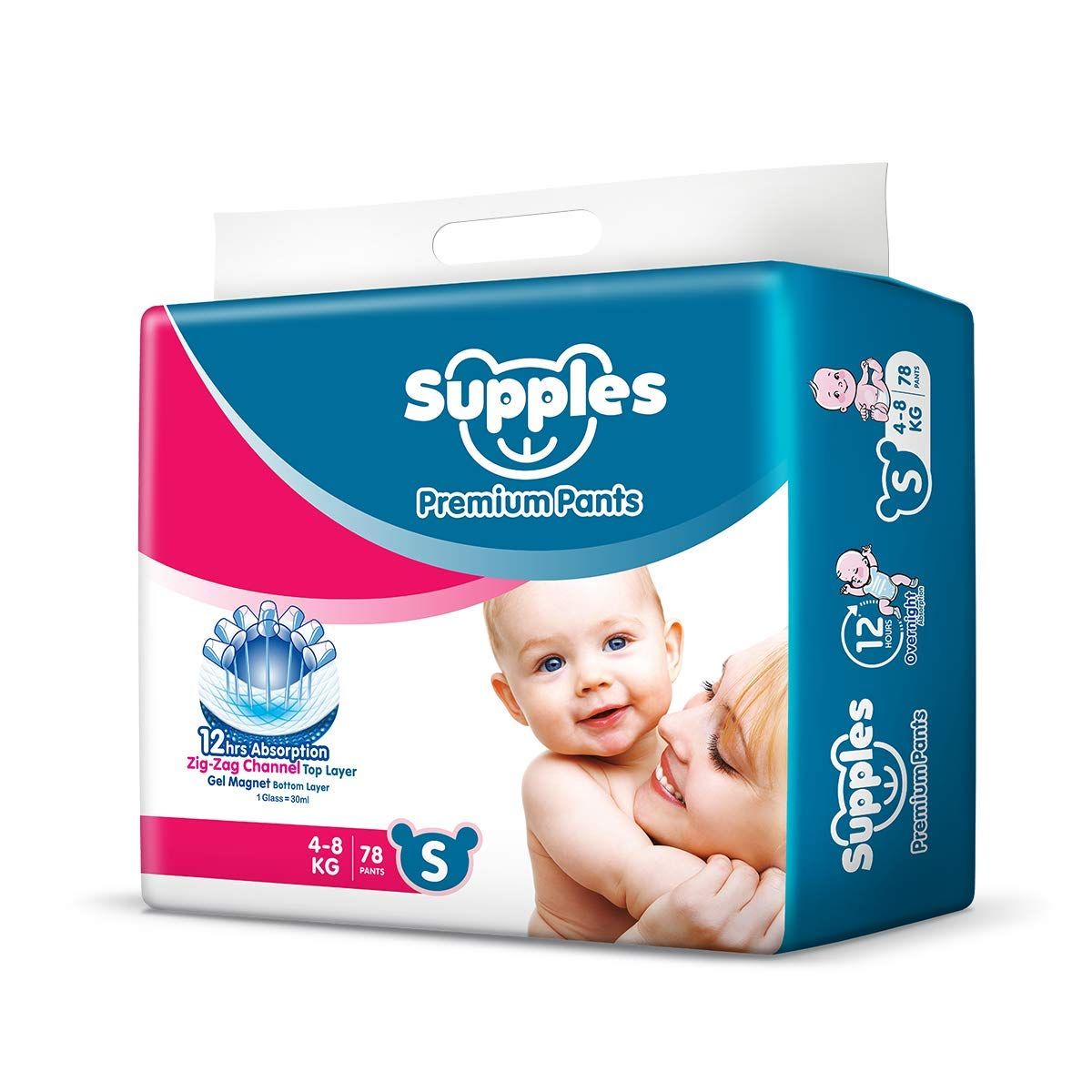 Supples Baby Pants Diapers, Small, 78 Count at Rs. 499