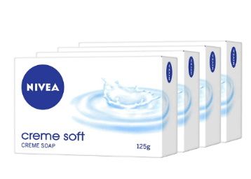NIVEA Soap, Creme Soft, For Hands And Body, 125g (BUY 2 GET 2) at Rs. 125