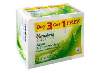 Himalaya Neem and Turmeric Soap, 125g (Buy 3 Get 1 Free) at Rs. 108