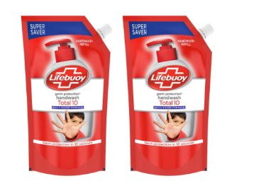 Lifebuoy Total 10 Activ Naturol Germ Protection Handwash Refill 750 ml (Buy 1 Get 1 Free) at Rs. 189