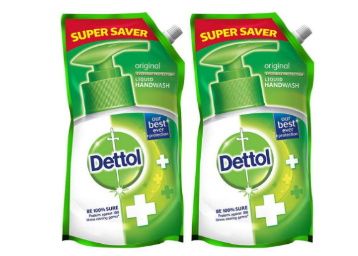 Dettol Original Germ Protection Handwash Liquid Soap Refill, 750ml (Pack of 2) at Rs. 218